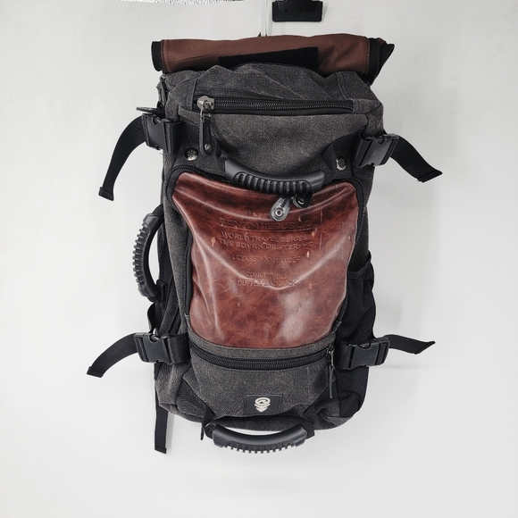 Sovrn Republic Convertible Duffle Backpack Drifter Rugged Weekender Travel Bag - Picture 16 of 16